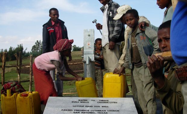 Ethiopia girl at well 2012